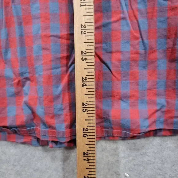 Ariat Kirby Stretch Women XL Fitted Red (Pinkish) Blue Gingham Long Sleeve Shirt - Picture 11 of 12